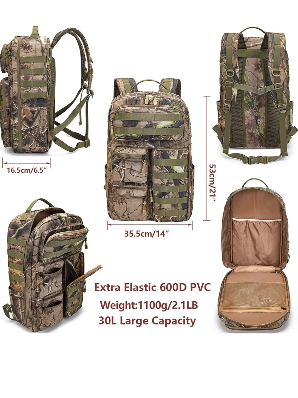 Tactical Camo Backpack - Realtree Style